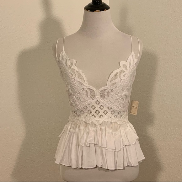 NWT! Free People Intimately White Adella Cami Top - Picture 4 of 11